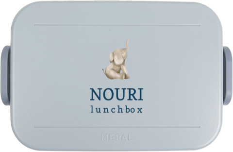 Mepal lunchbox TO GO met naam en olifant