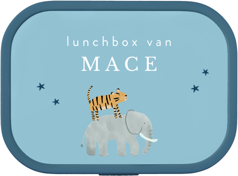Mepal lunchbox Campus met naam, tijger en olifant