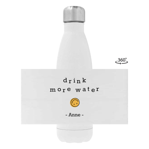 Thermosfles met print als herbruikbaar relatiegeschenk