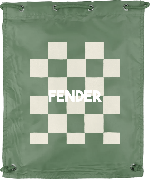 Gymtas met naam en ruitjes