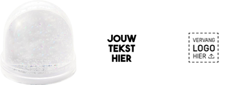 Snowglobe met tekst en logo aanpasbaar