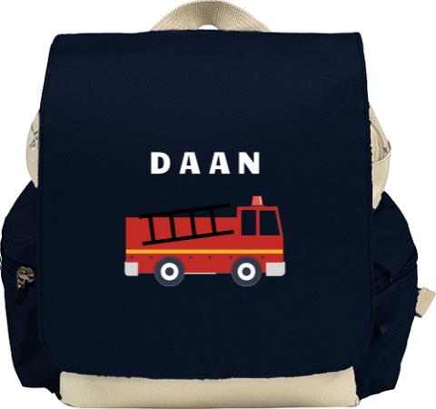 Rugzak Adventure met naam en brandweerauto