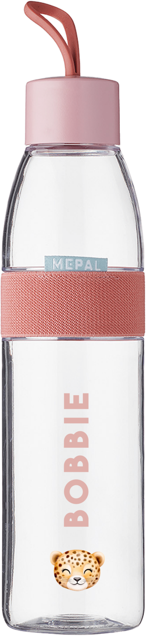 Mepal waterfles Ellipse met naam en panter