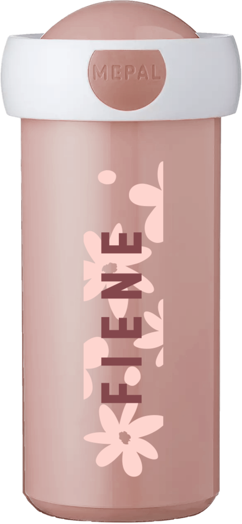 Mepal drinkbeker Campus met naam en bloemenpatroon