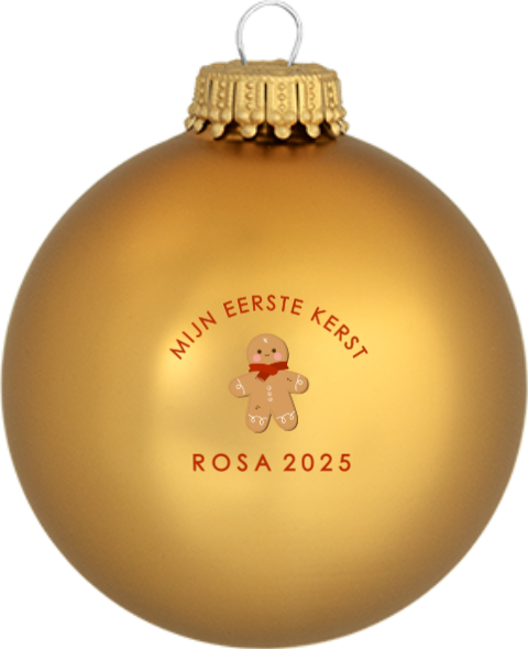 Mijlpalen baby kerstbal bedrukken eerste Kerst