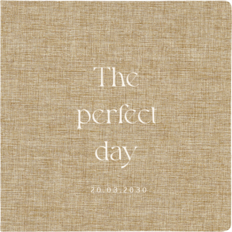 Linnen gastenboek met quote en datum