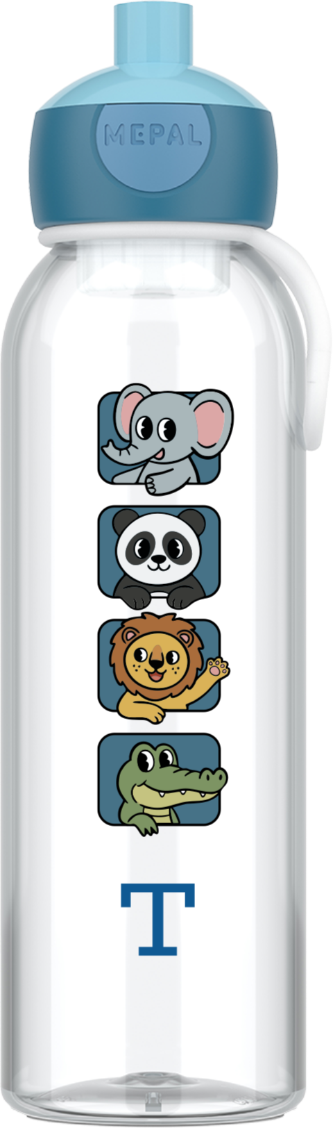 Mepal Campus waterfles met initiaal en kawaii dieren
