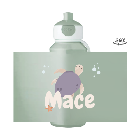 Mepal pop-up drinkfles met naam en schildpad