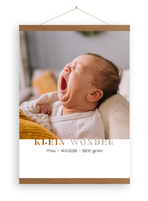 Canvasposter met foto van babytje