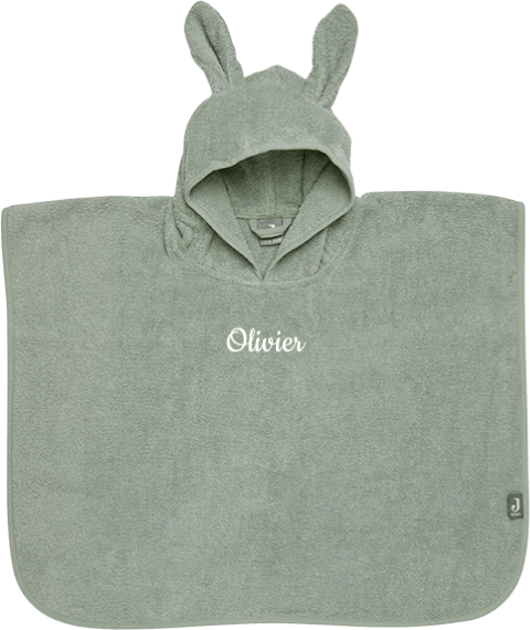 Jollein badponcho met naam geborduurd