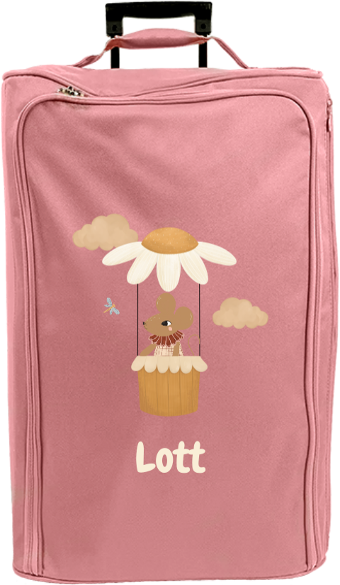 Reistrolley XL met naam en luchtballon muisje