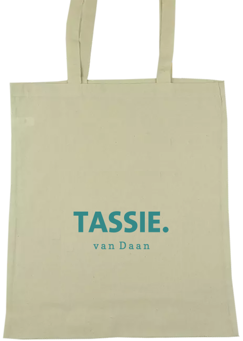 Tote bag met tassie print als origineel collega­cadeau
