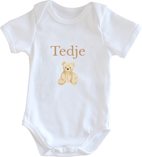 Kraamcadeau rompertje met teddy beertje
