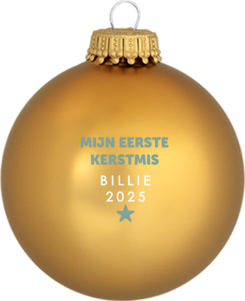 Milestone kerstbal met naam voor eerste kerst baby