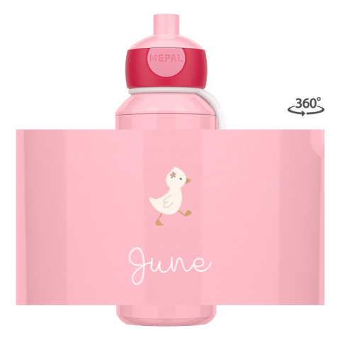 Mepal pop-up drinkfles met naam en eendje