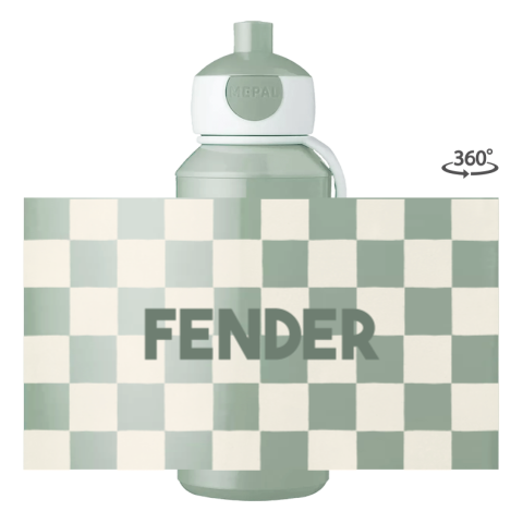 Mepal pop-up drinkfles met naam en ruitjes