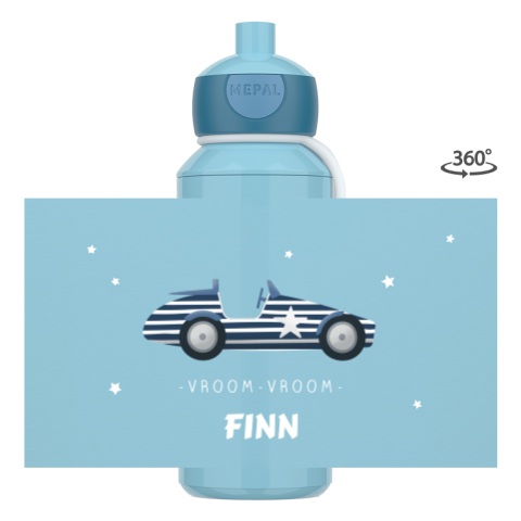 Mepal pop-up drinkfles met naam, auto en sterren