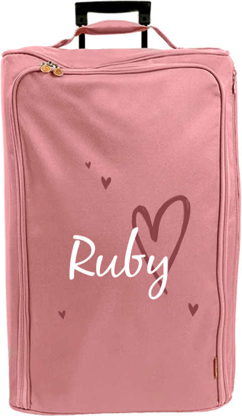 Reistrolley XL met naam en hartjes