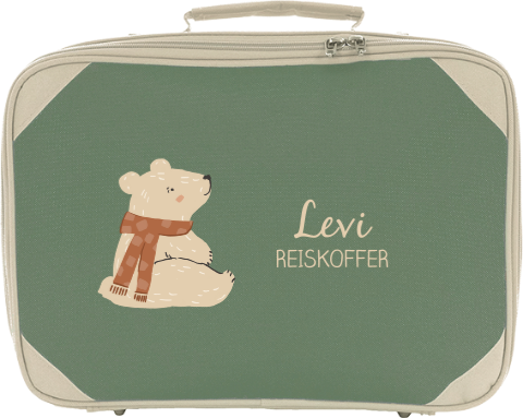 Koffertje met naam en beertje