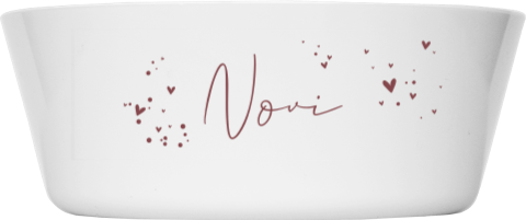 Kinderkommetje met naam en kleine hartjes