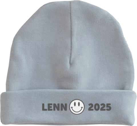 Babymutsje met smiley en naam