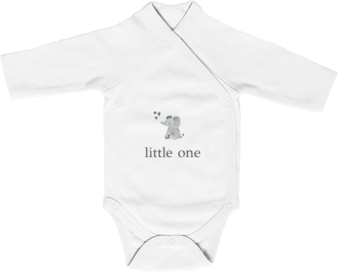 Rompertje lange mouw met olifant en quote