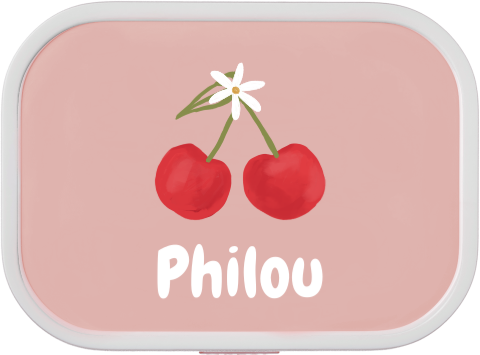 Mepal Campus broodtrommel met naam en kersen