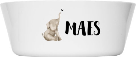 Kinderkommetje naam en lief olifantje