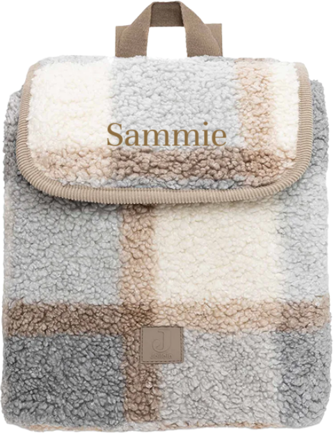 Rugzakje Jollein Bouclé met naam 