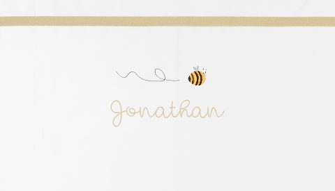 Kraamcadeau ledikant lakentje met naam en bijtje