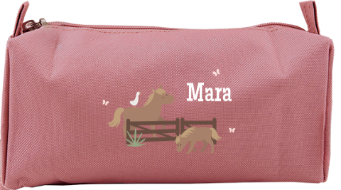 Etui met naam en paarden