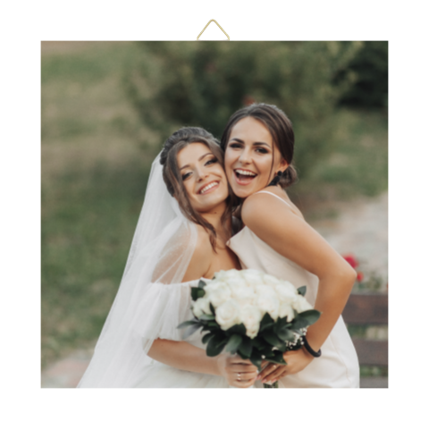 Houten foto tegeltje personaliseren