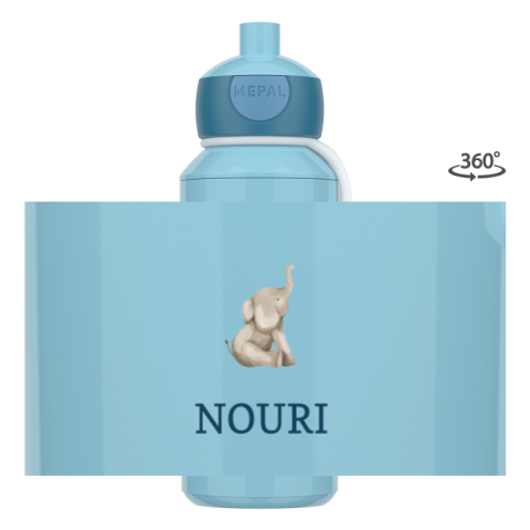 Mepal pop-up drinkfles met naam en olifant