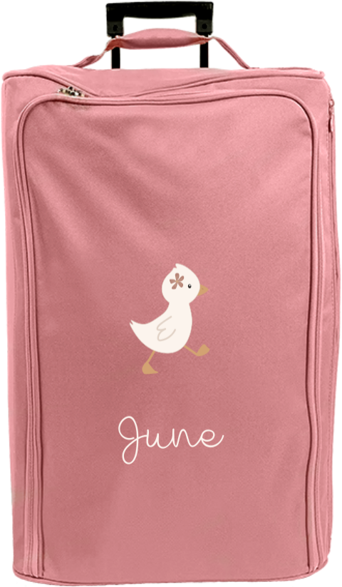 Reistrolley XL met lief eendje en naam