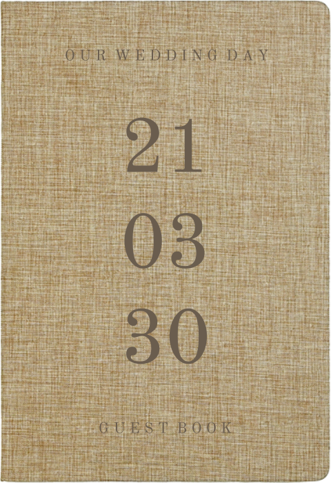 Linnen gastenboek met datum