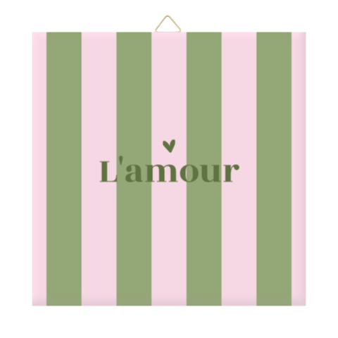 Tegeltje woontrend Happy Color Blocking roze en groen