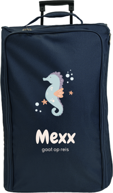 Reistrolley XL met naam en zeepaardje