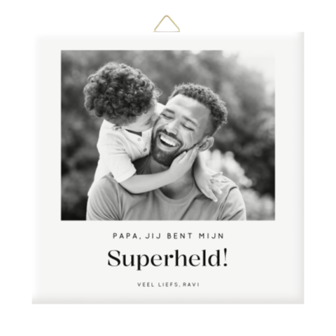 Tegeltje vaderdag elegant met foto