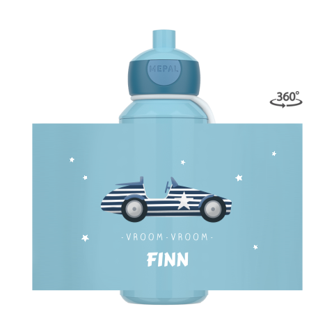 Mepal pop-up drinkfles met naam, auto en sterren