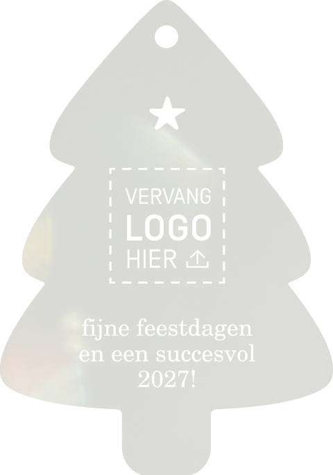 Acryl kersthanger met eigen logo en tekst
