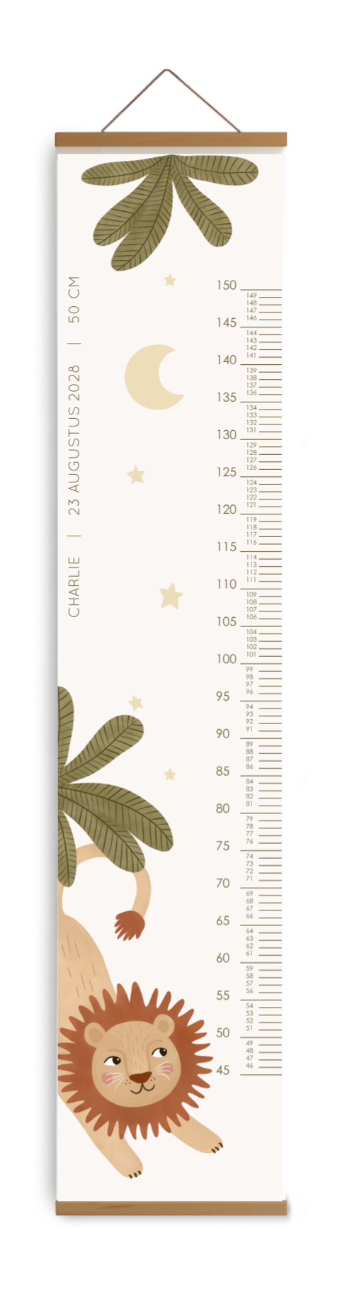 Groeimeter kinderkamer met jungle dieren