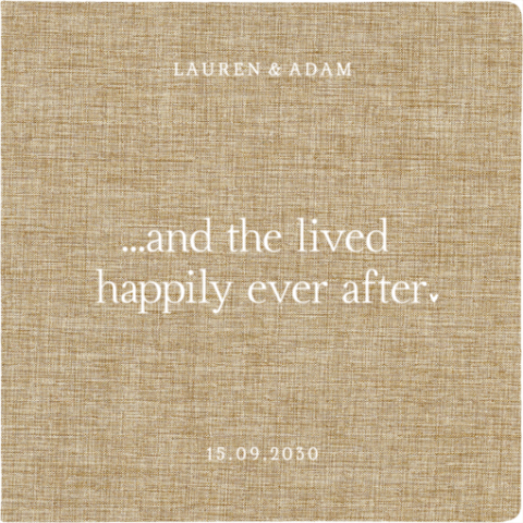 Linnen gastenboek met quote 