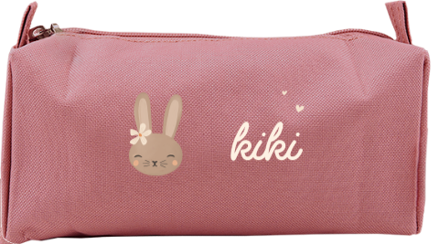 Etui met naam en konijntje