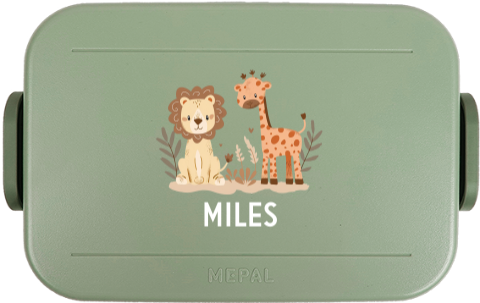 Mepal broodtrommel To Go met dieren en naam