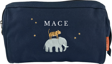 Toilettas met jungledieren, sterren en naam