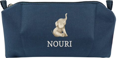 Etui met naam en olifant