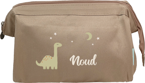 Toilettas met dino en naam