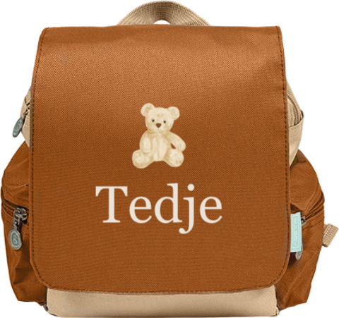 Rugzak Adventure met naam en teddybeer