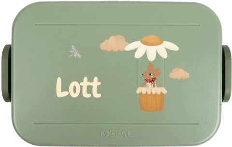 Mepal lunchbox TO GO met naam en muisje
