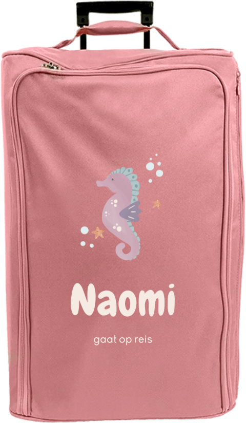 Reistrolley XL met zeepaardje en naam